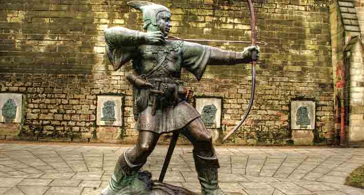 Obiective turistice Nottingham , Statuia lui Robin Hood