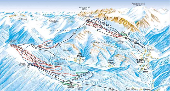 Obiective turistice La Massana, Schi