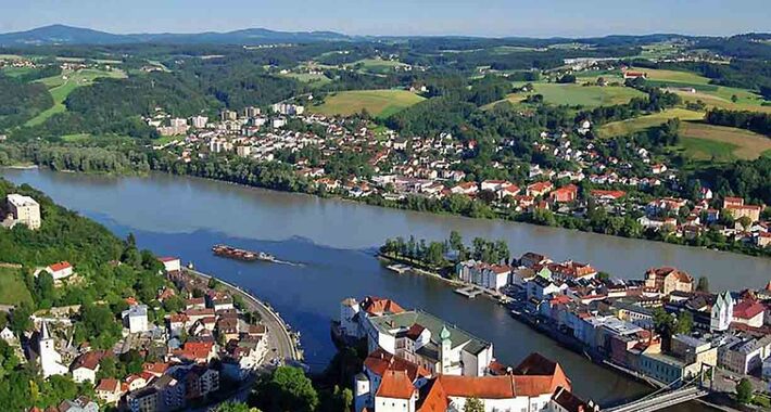Obiective turistice Passau, Confluenta celor Trei Rauri