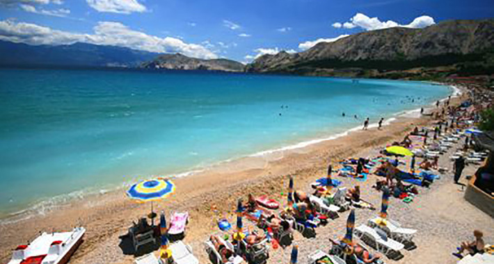 Obiective turistice Insula Krk, Plaja Baska