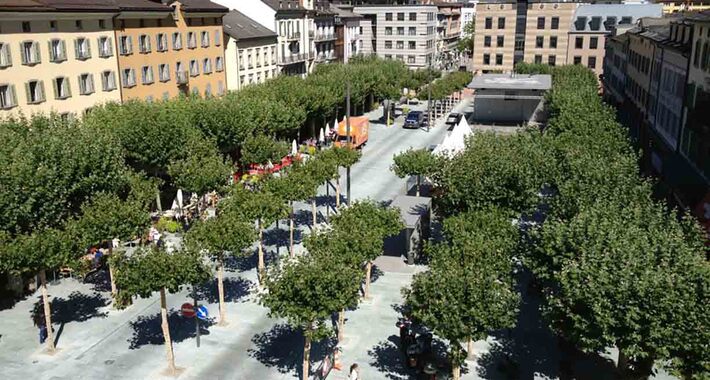 Obiective turistice Martigny, Piata Centrala